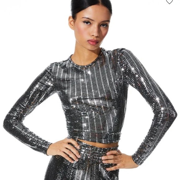 DELAINA LONG SLEEVE EMBELLISHED TOP - Picture 3 of 3